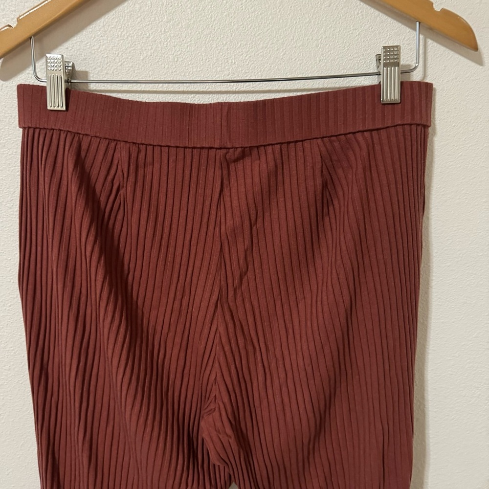 Eileen Fisher Womens Ribbed Straight Leg Ankle Pant Mauve Tencel-Medium - Picture 7 of 9